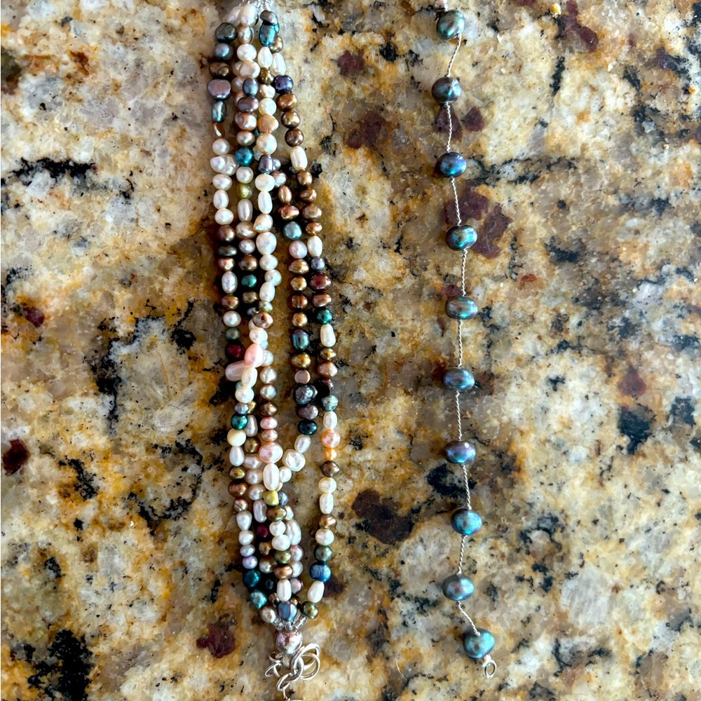 2 pearl bracelets